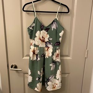 Monteau Summer Dress Green Floral